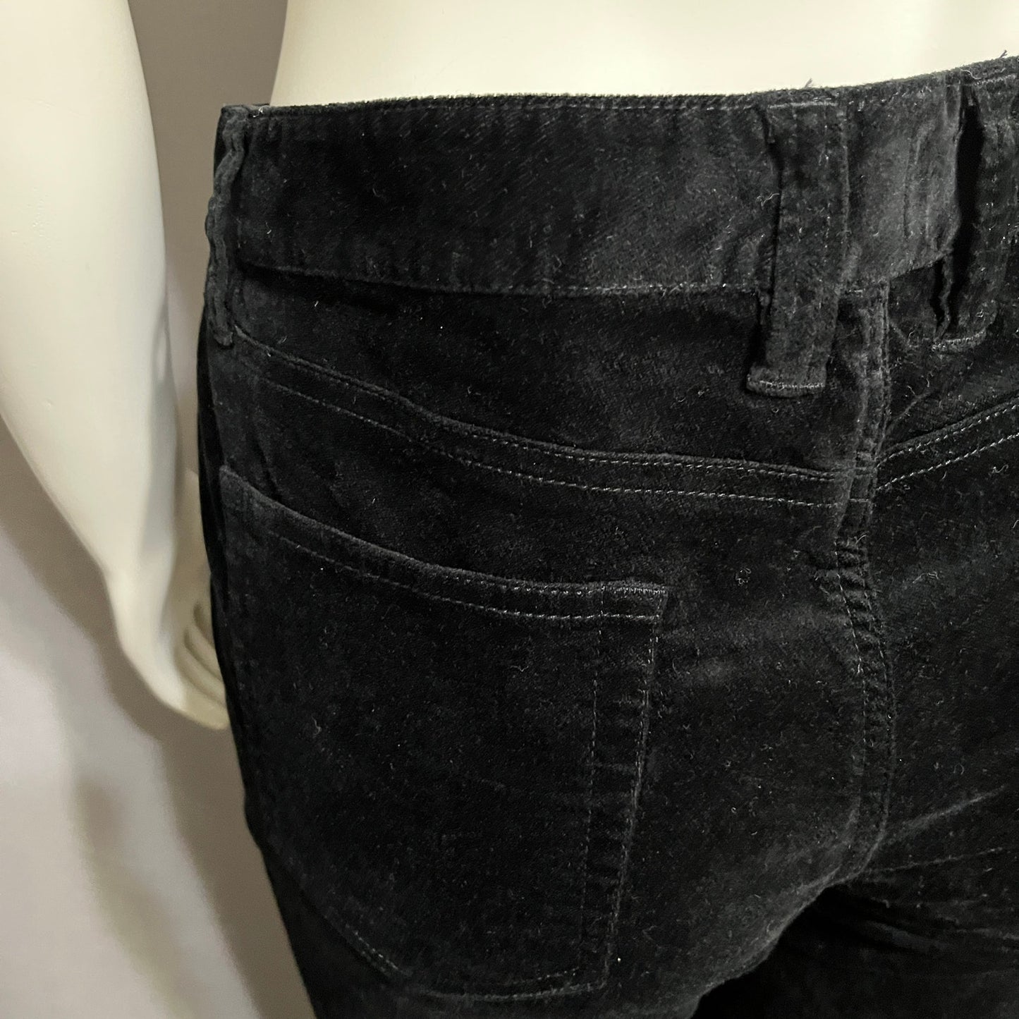 Eddie Bauer Women’s Black Velvet Cotton Flared Pants Sz-14