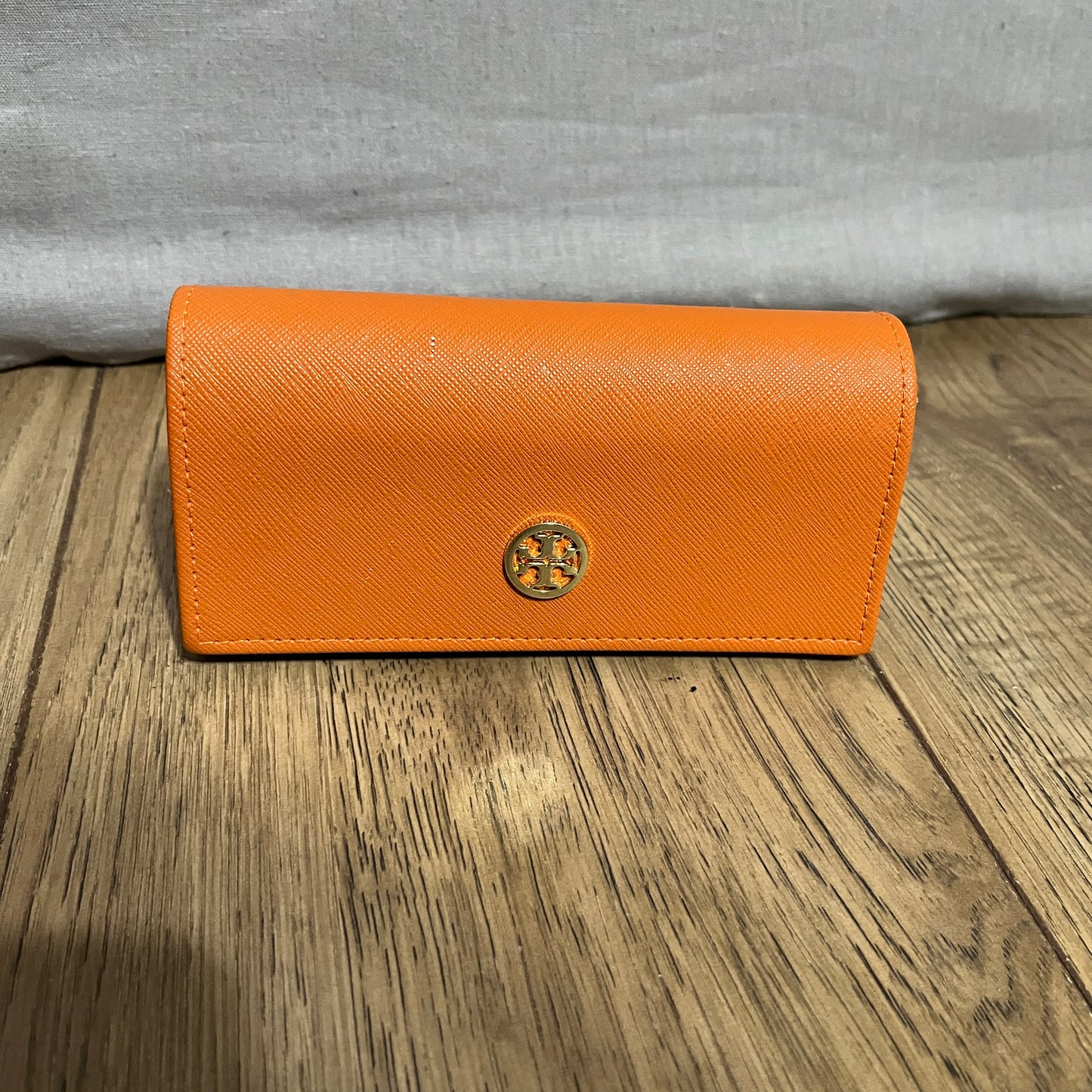 Tory Burch Vibrant Orange Eyeglass Case with Eyeglass Bag