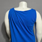 Worthington Blue Sleeveless Fitted Knit Overlay Shell Dress Sz-XL