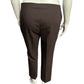 Chico's Dark Brown Pull On Fitted Career Pants Sz-2 Short (Large)