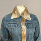 Sisters 100% Cotton Denim & Fur Collar Jacket Sz-Medium