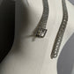 Neiman Marcus Silver Rhinestone Sparkle  Belt Sz-Med/Lg