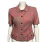 Rickie Freeman Teri Jon 100% Linen Red Striped Blazer Sz-14 (Large)