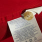 Lands End Cherry Red Cotton Womens Button Front Shirt Sz-Xl