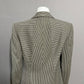 Escada 100% Wool Taupe Grid Print 2Pc Pant Suit Set Sz-38 US Small/Med