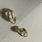 Elegant Gold and Pearl Hoop Earrings