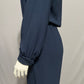 Liz Claiborne Vintage Navy Collard Long Sleeve Jumpsuit Sz-10