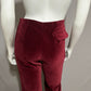 Newport News Maroon Cotton Velvet Pants Sz-6