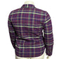 Chaps Purple Plaid Flannel Zip Up Shirt Sz-XL