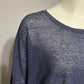 Navy Striped Sheer Knit Lightweight Sweater Sz-Large/XL