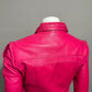 Bebe Pink 100% Leather Jacket Sz-Small