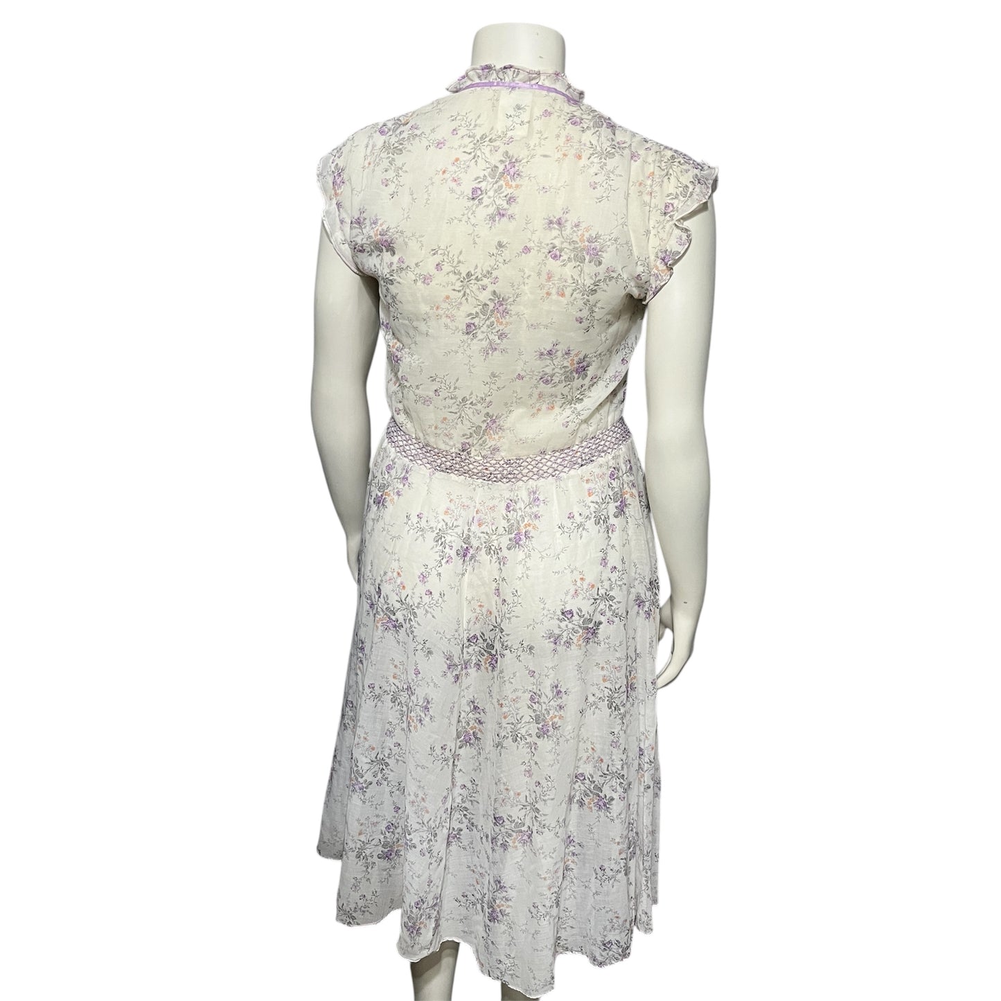 Floral Wrap Dress with Purple Accents