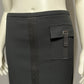BCBG Maxazria Black Cargo Style Front Zip Pencil Skirt Sz-12
