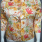 Coldwater Creek Peach Floral Cotton Lightweight Blazer Sz-XL