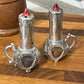 Silver Georgia Metal 2 Pc Salt & Pepper Shakers