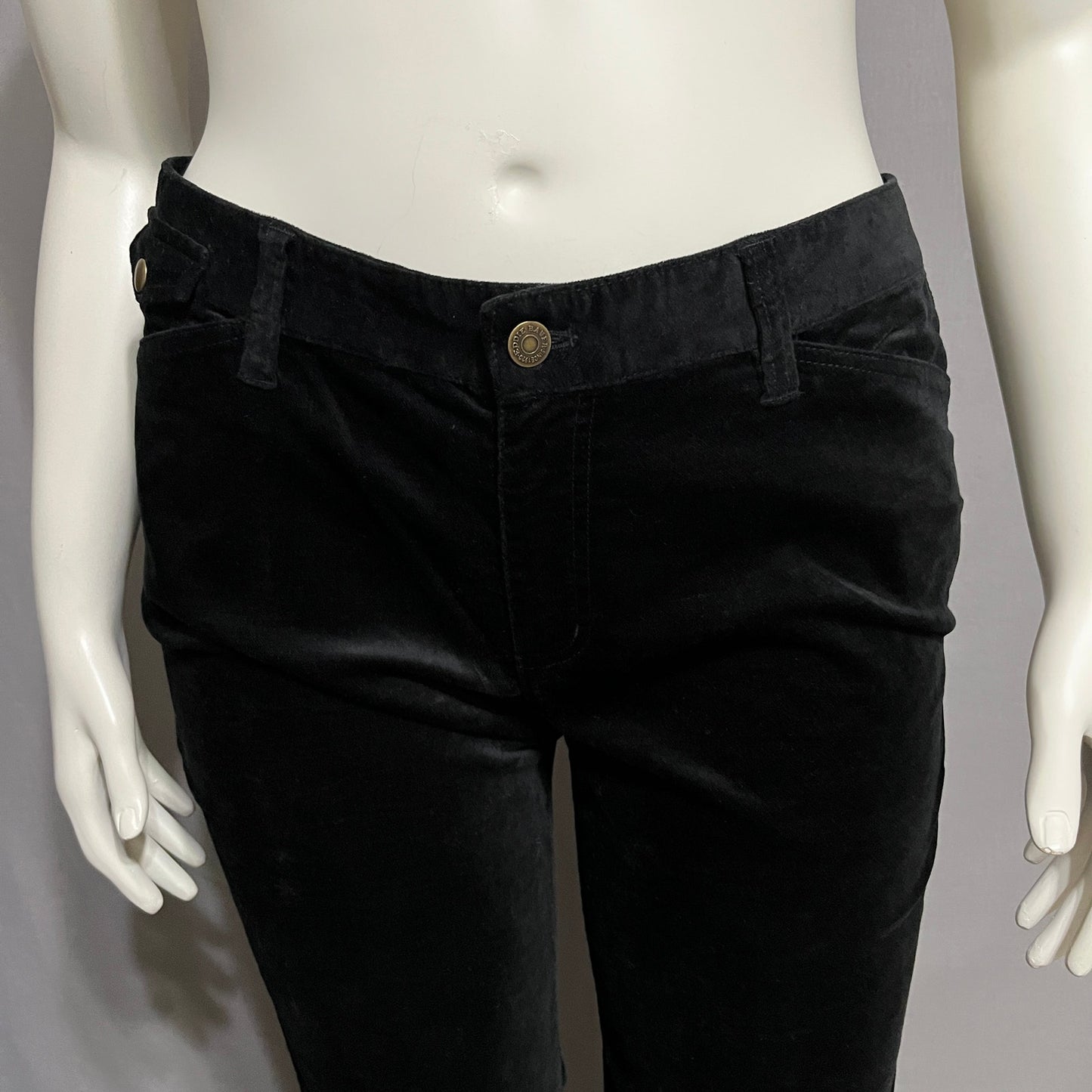Eddie Bauer Women’s Black Velvet Cotton Flared Pants Sz-14
