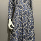 Vintage Michelle Stuart Dark Floral Romantic Long Sleeve Dress Sz-XS Petite