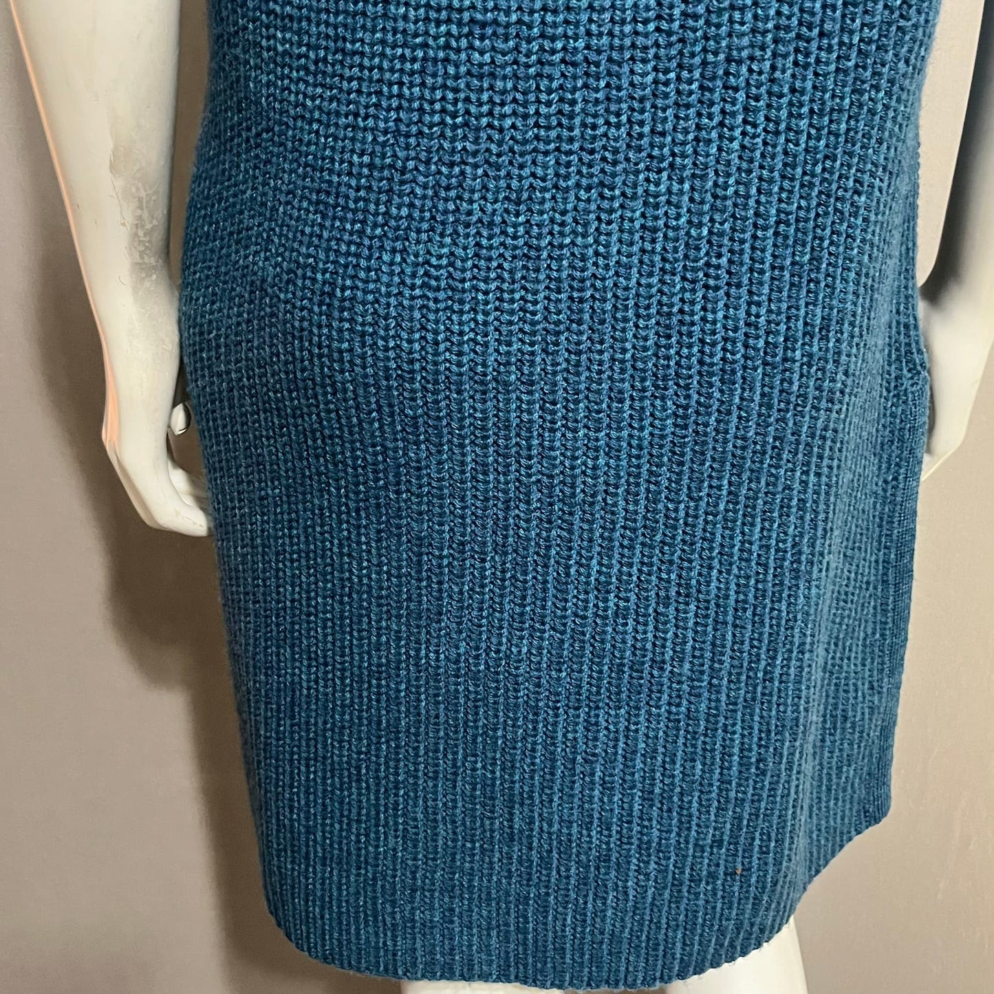 Toad&Co Teal 100% Merino Wool Sleeveless Sweater Vest Sz Large