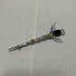 Vintage Silver With Purple & Yellow Jewels Kilt Pin Sword Brooch