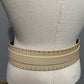 Loft Genuine Leather Cream Gold Studded Wide Belt Sz-Medium/Large