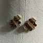 Elegant Brown and Gold Earrings