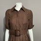 Coldwater Creek Chocolate Brown Shirt With Belt Dress Sz-6