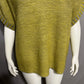 Foil Cozy Mustard Gray Ribbed Mock Neck Sweater Sz-Large