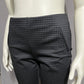 Chico's Elegant Black Slimming Check Print Ankle Pant Sz-2R