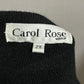 Carol Rose Elegant Black V Neck Acrylic Sweater Sz-2X