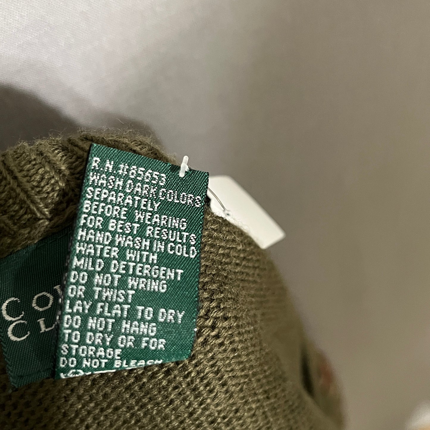 Koret Country Classics Olive Knit Vest