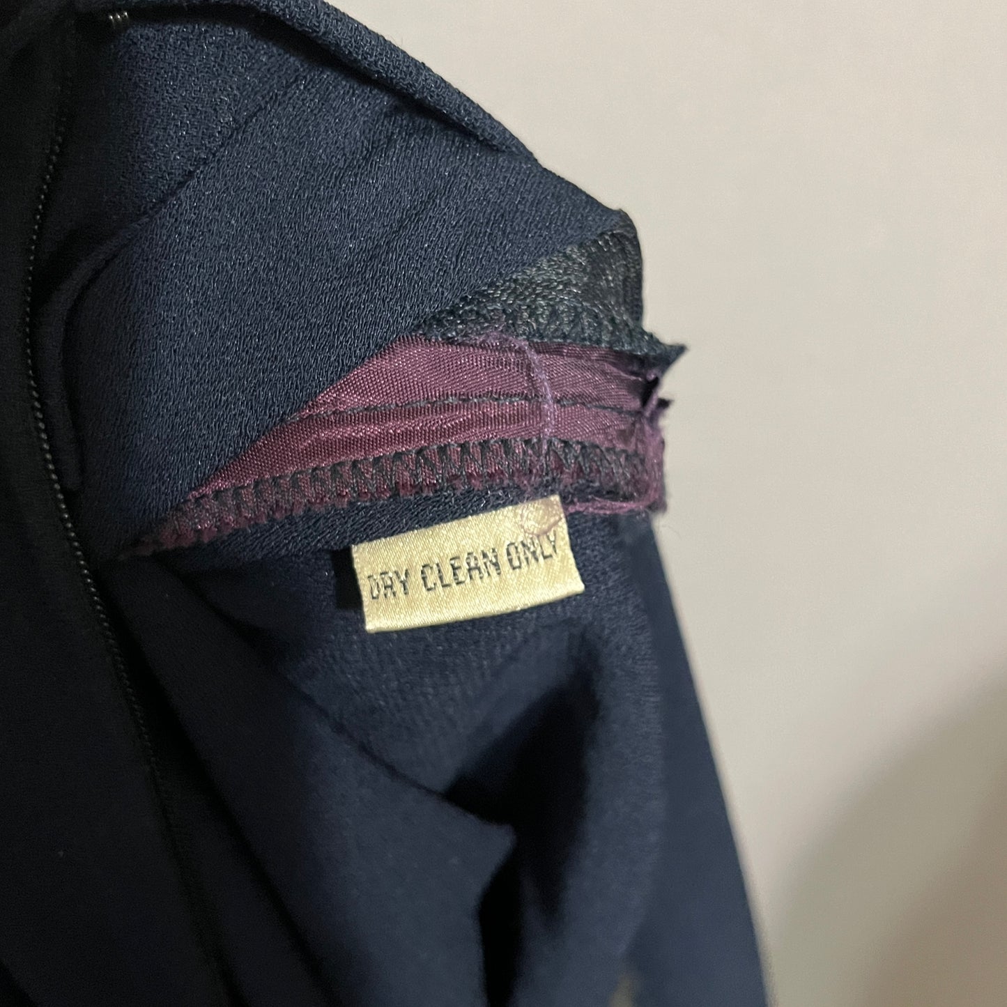 Liz Claiborne Vintage Navy Collard Long Sleeve Jumpsuit Sz-10