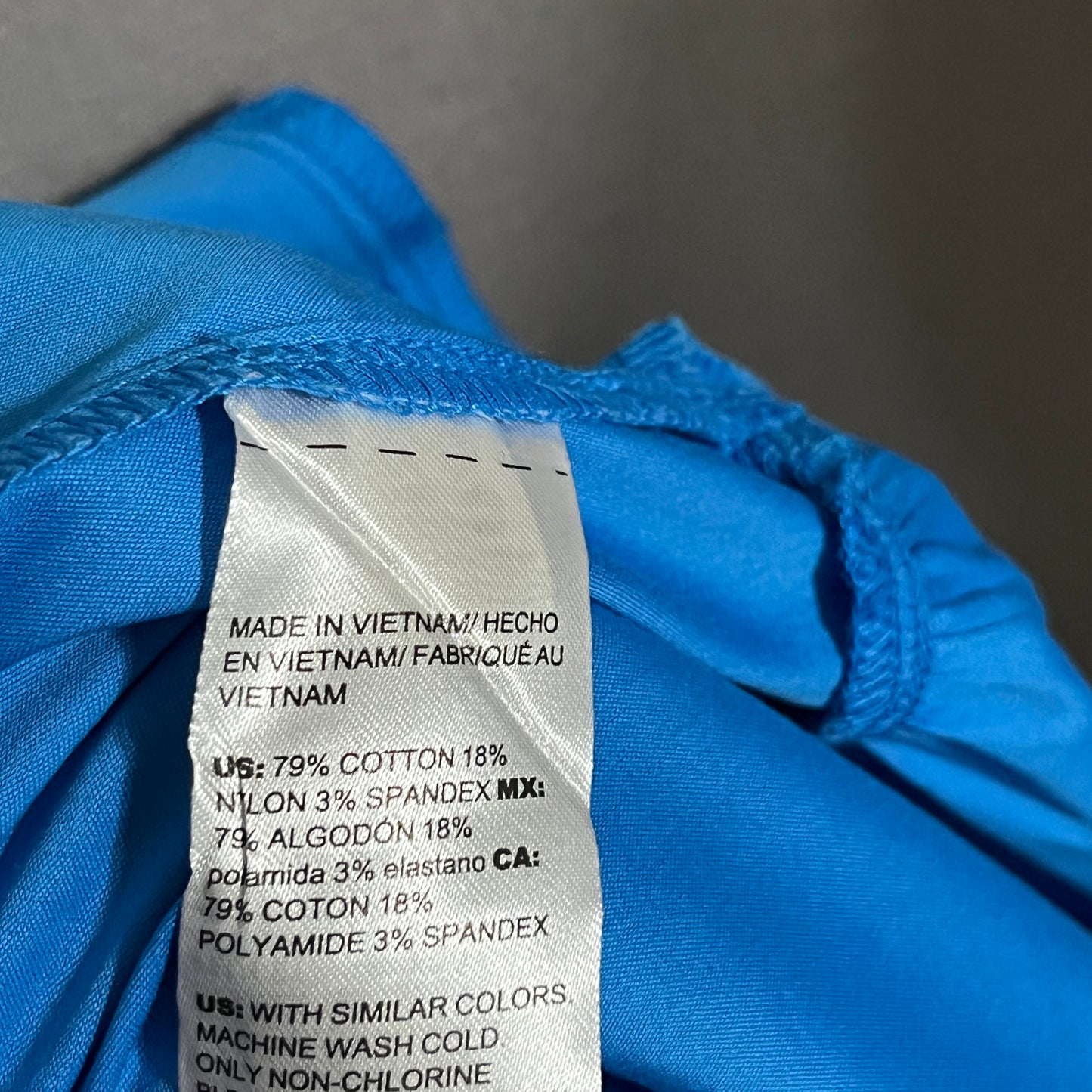 Chico's Bright Blue 2 Tiered Cotton Flared Dress Sz-3 or XL