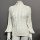 W by Worth Cotton Cream Balloon Sleeve Sweater Sz-Small