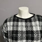 Vintage America Black and White Checkered Sweater