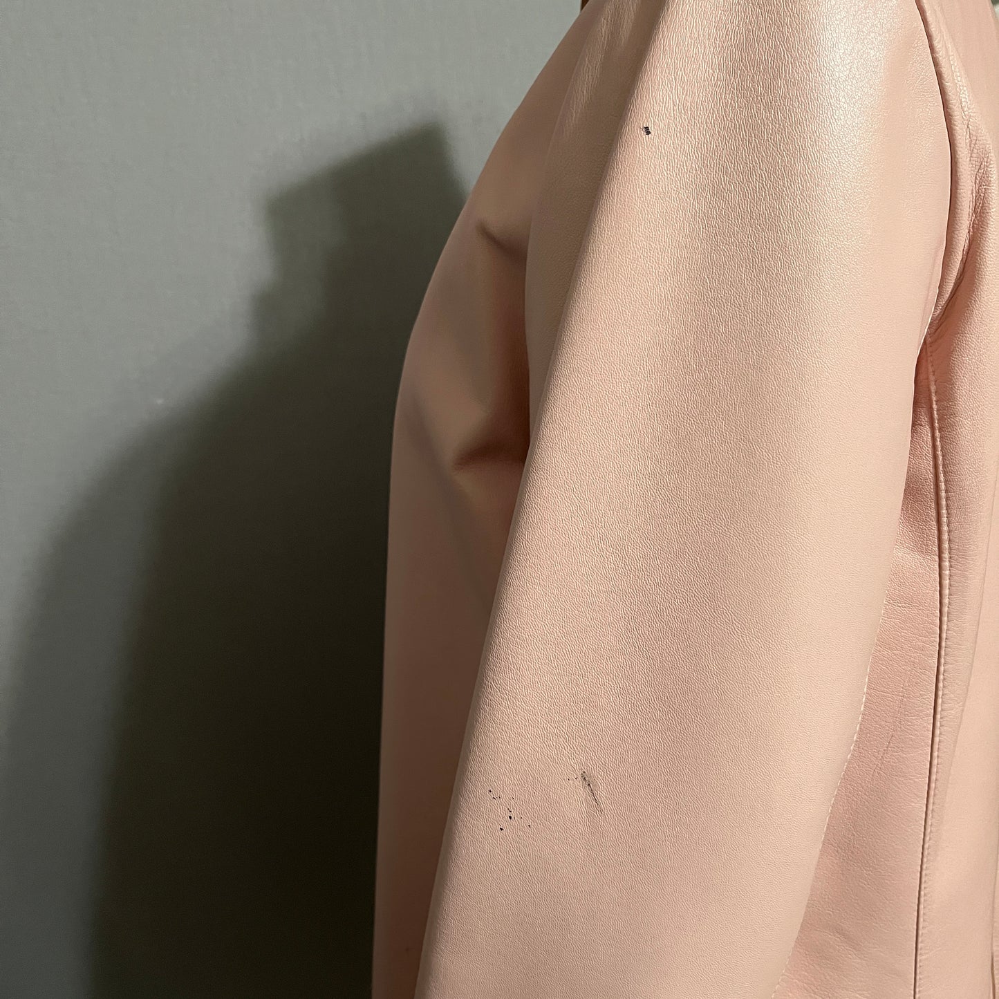Bart Sibylle Pink Leather Jacket Sz-XL