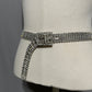 Neiman Marcus Silver Rhinestone Sparkle  Belt Sz-Med/Lg