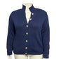 Blue Knit Sweater by Bkg & Company 100% Cotton Cardigan Sz-One Size