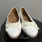 AEROSOLES White Bow Accent Flats