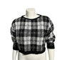Vintage America Black and White Checkered Sweater