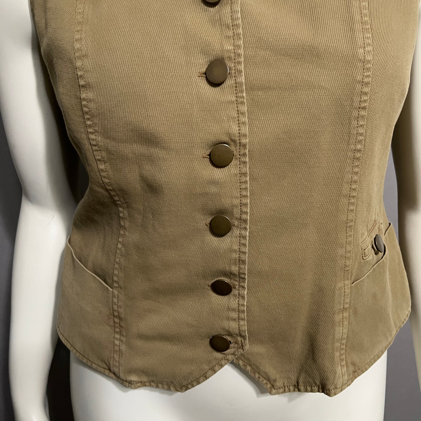 The Territory Ahead Khaki Cotton Vest
