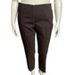 Chico's Dark Brown Pull On Fitted Career Pants Sz-2 Short (Large)