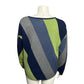 Ten-Oh-8 Blue Green Colorblock Dolman Sweater Sz-XL