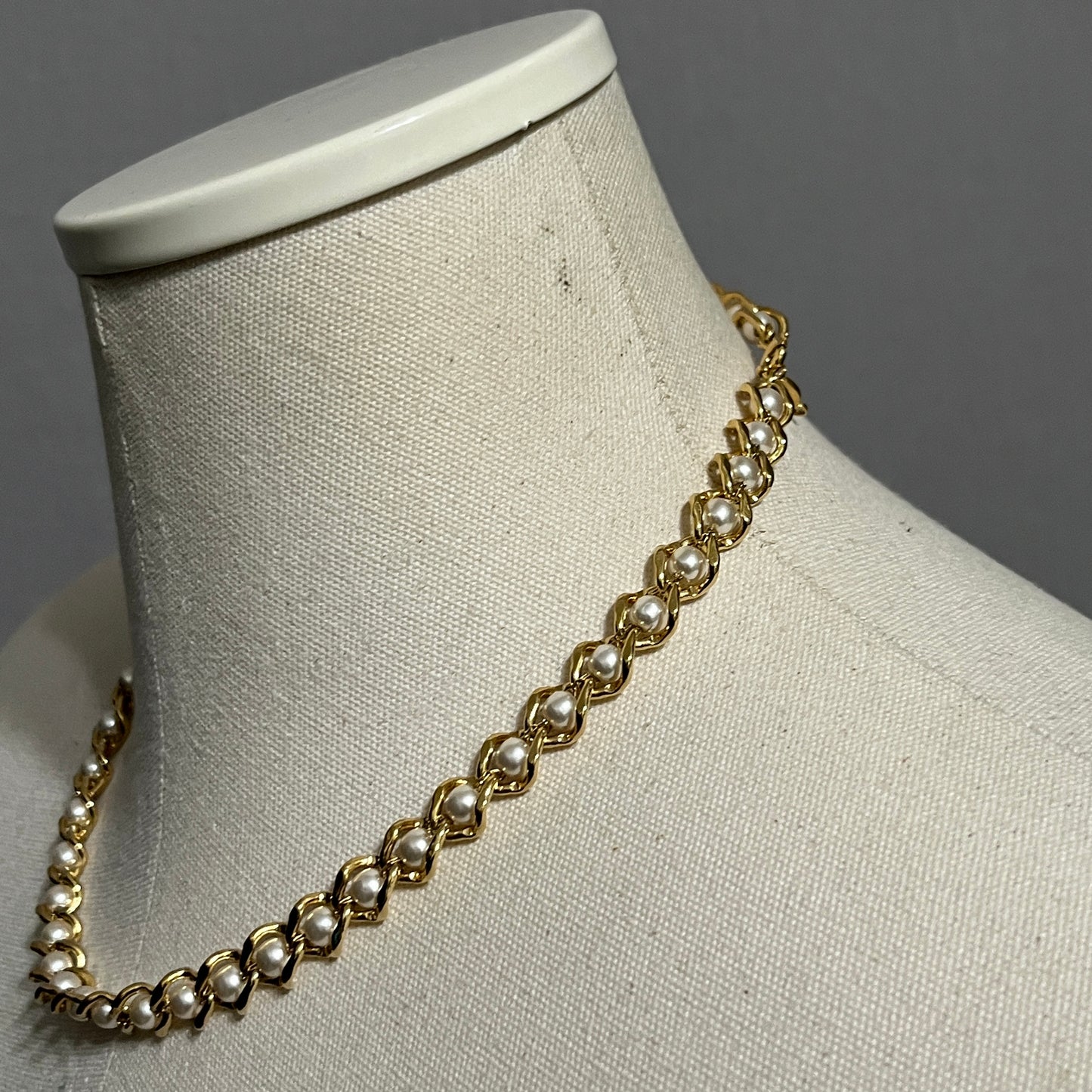 Napier Beaded Gold and Pearl Necklace