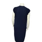 J. McLaughlin Navy Accordion Pleated Flutter Sleeve Midi Dress Sz-Medium