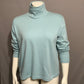 Lands' End Soft Blue Petite 100% Cotton Turtleneck Sz-14/16