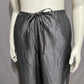 DKNY Silver Linen Blend Drawstring Dress Pants Sz-Large