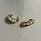 Elegant Gold and Pearl Hoop Earrings