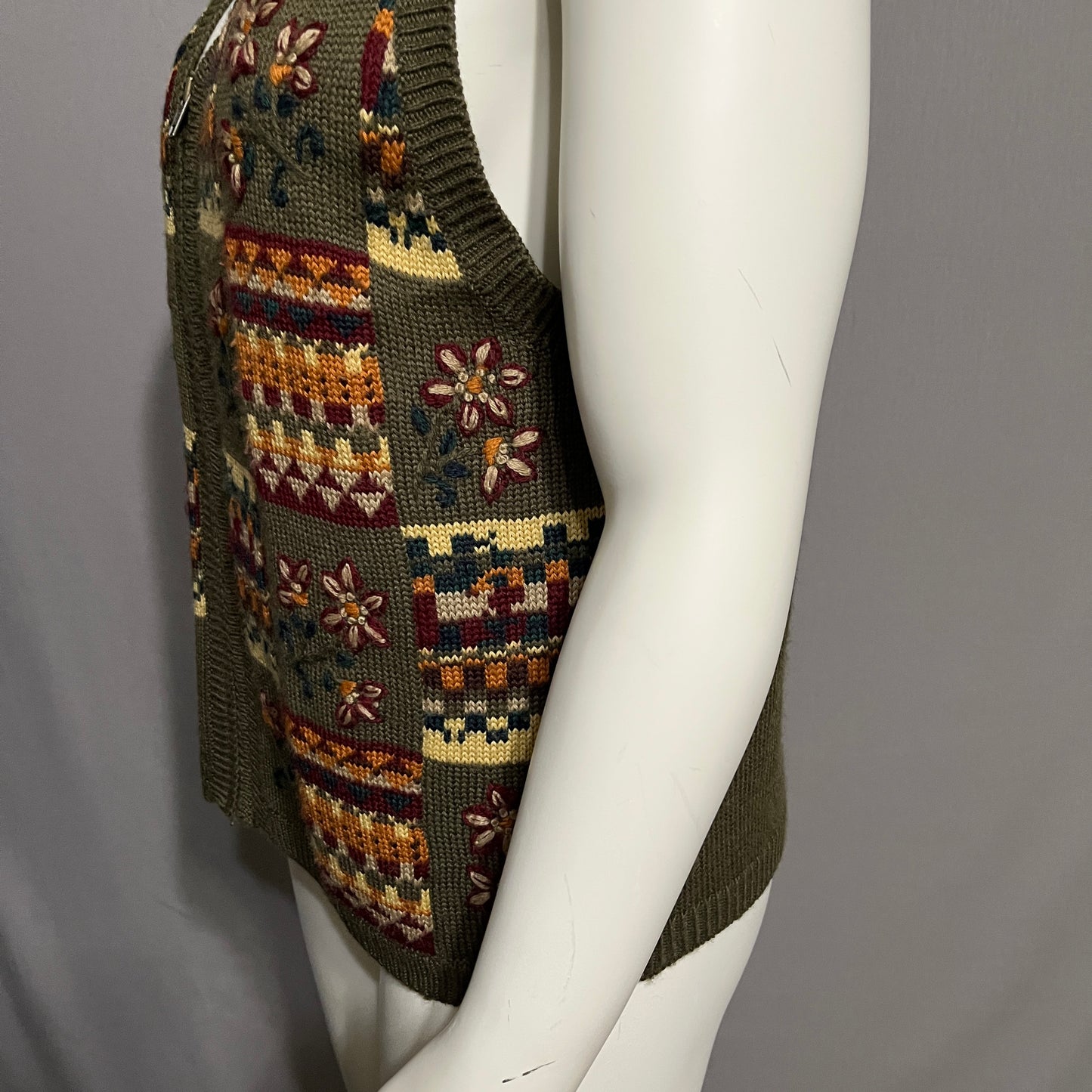 Koret Country Classics Olive Knit Vest