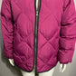 Lands End Pink Puffer Zip Up Bomber Quilted Jacket Sz-XL (18)