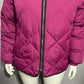 Lands End Pink Puffer Zip Up Bomber Quilted Jacket Sz-XL (18)
